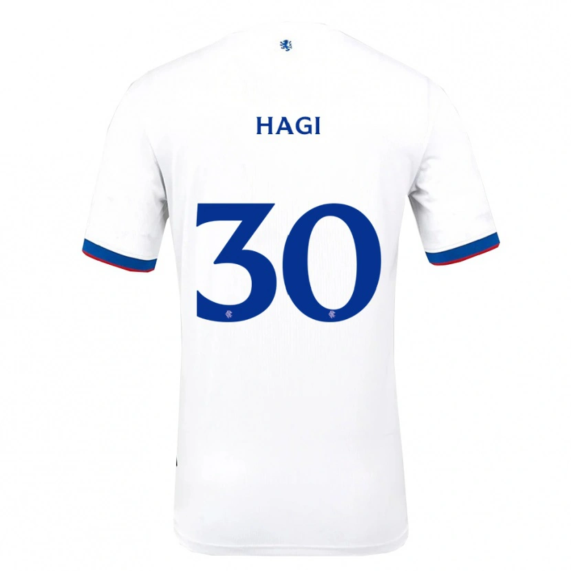 Danxen Barn Ianis Hagi #30 Vit Röd Blå Bortatröja Matchtröjor 2025/26 Tröjor T-Tröja