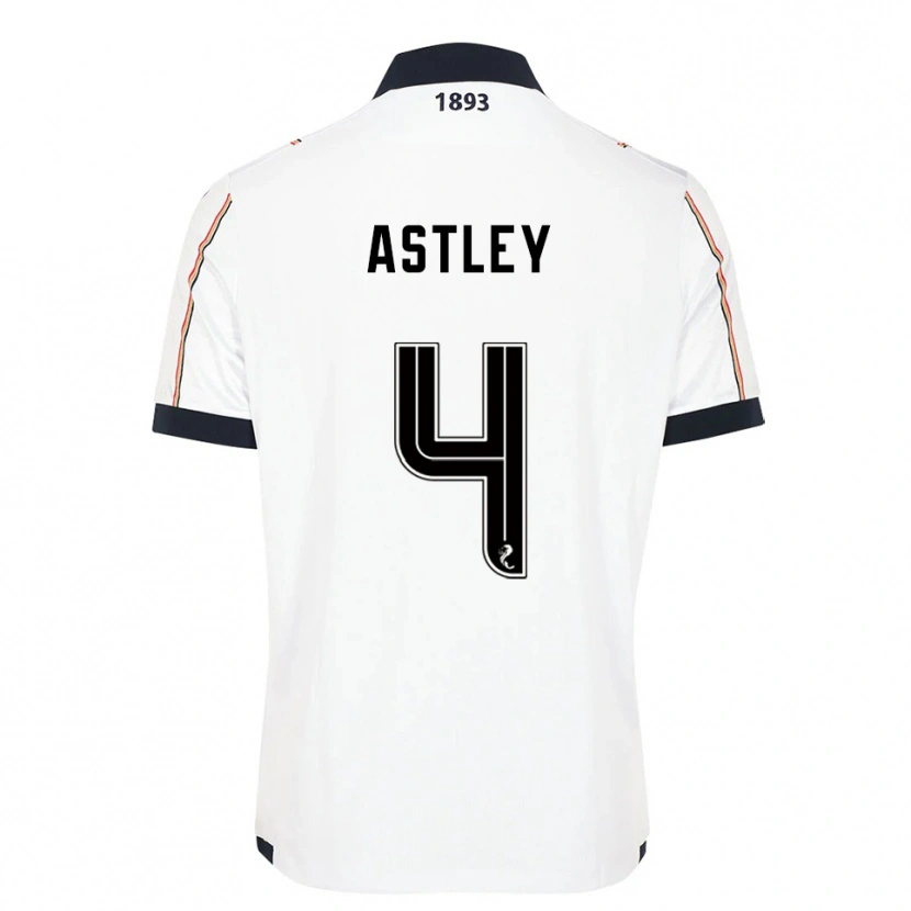 Danxen Barn Ryan Astley #4 Vit Marin Röd Bortatröja Matchtröjor 2025/26 Tröjor T-Tröja