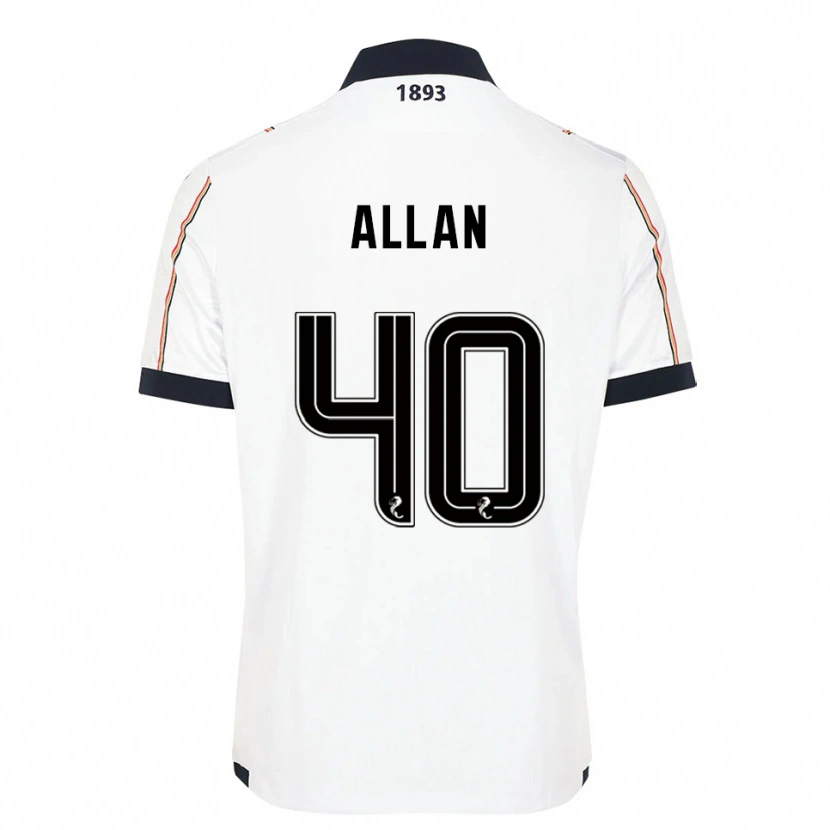 Danxen Barn Finlay Allan #40 Vit Marin Röd Bortatröja Matchtröjor 2025/26 Tröjor T-Tröja