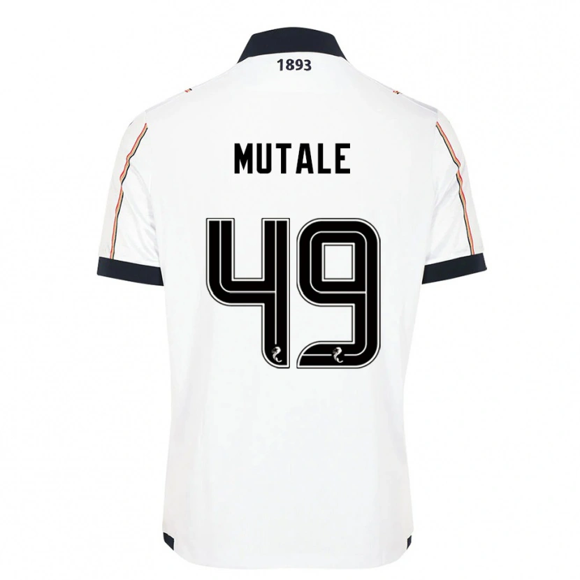 Danxen Barn Euan Mutale #49 Vit Marin Röd Bortatröja Matchtröjor 2025/26 Tröjor T-Tröja