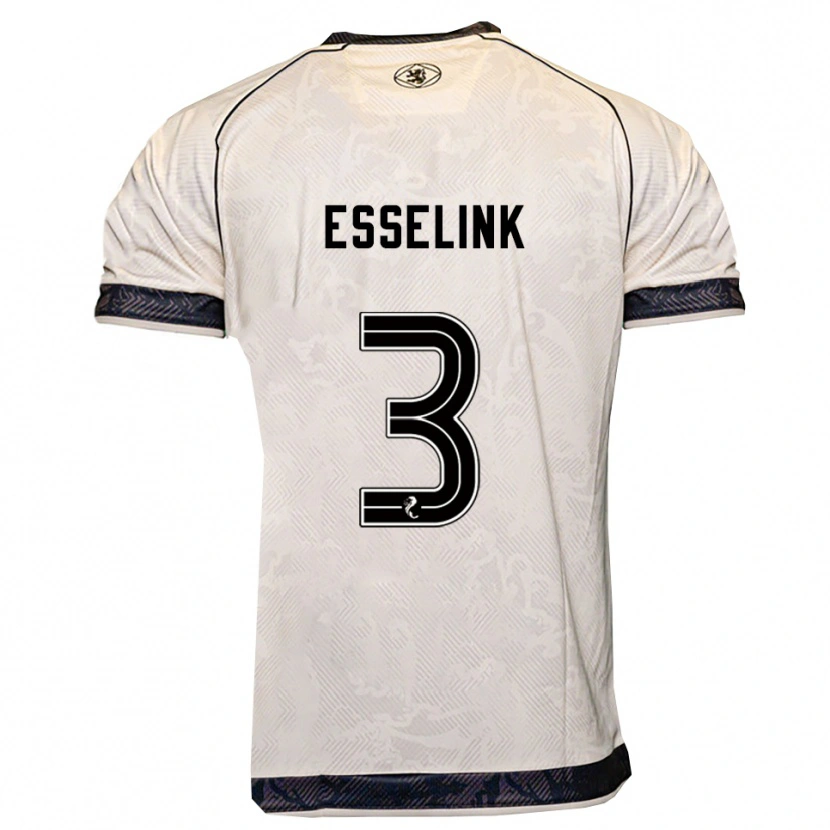 Danxen Barn Bert Esselink #3 Vit Svart Bortatröja Matchtröjor 2025/26 Tröjor T-Tröja