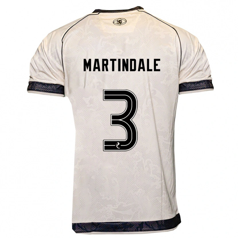 Danxen Barn Amilie Martindale #3 Vit Svart Bortatröja Matchtröjor 2025/26 Tröjor T-Tröja