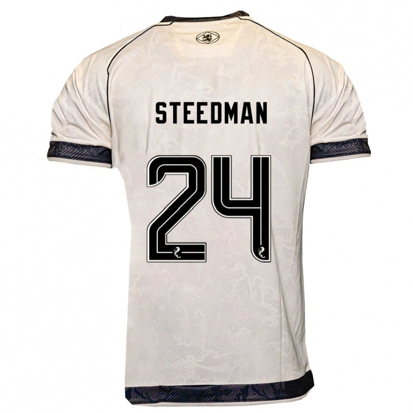 Danxen Barn Laura Steedman #24 Vit Svart Bortatröja Matchtröjor 2025/26 Tröjor T-Tröja