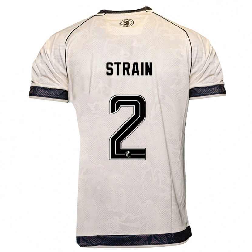 Danxen Barn Ryan Strain #2 Vit Svart Bortatröja Matchtröjor 2025/26 Tröjor T-Tröja