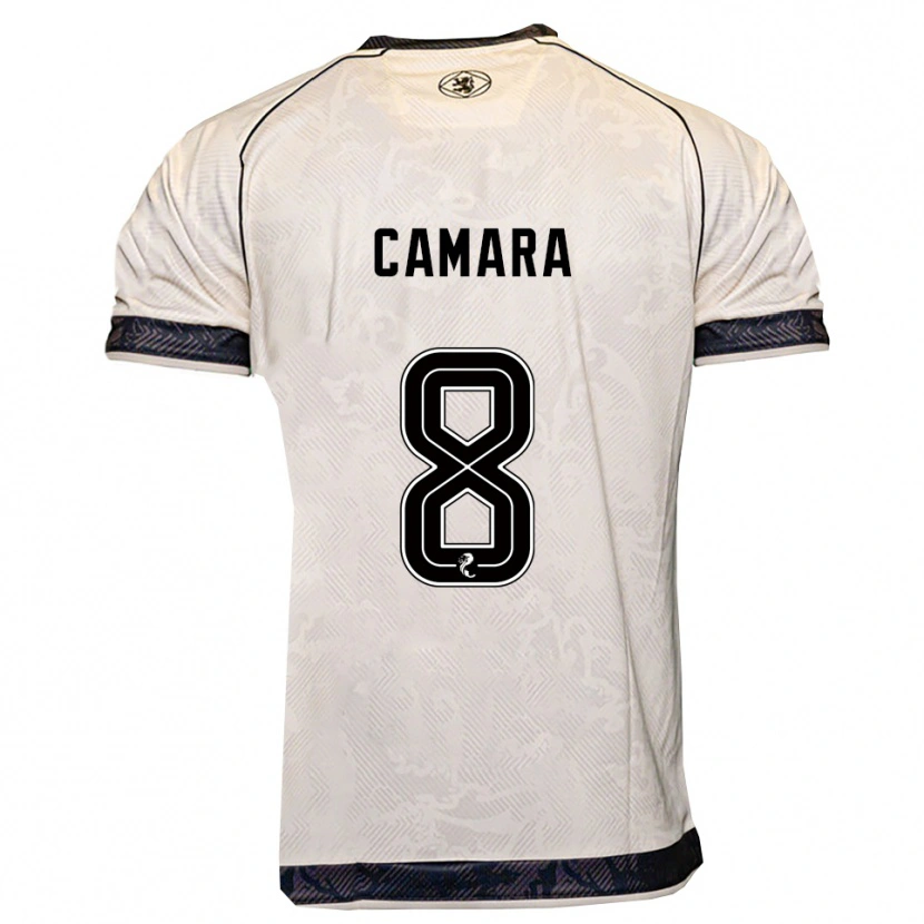 Danxen Barn Panutche Camara #8 Vit Svart Bortatröja Matchtröjor 2025/26 Tröjor T-Tröja