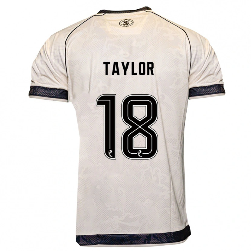 Danxen Barn Amy Taylor #18 Vit Svart Bortatröja Matchtröjor 2025/26 Tröjor T-Tröja