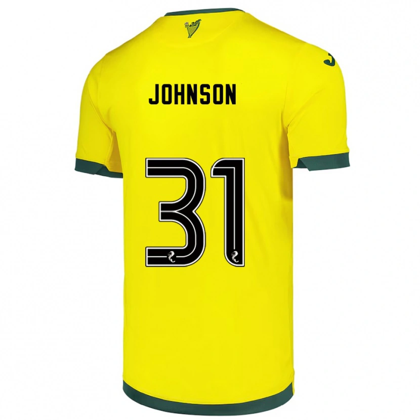 Danxen Barn Murray Johnson #31 Gul Grön Bortatröja Matchtröjor 2025/26 Tröjor T-Tröja