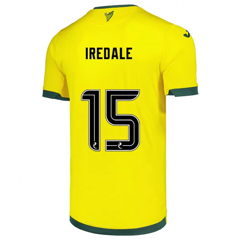 Danxen Barn Jack Iredale #15 Gul Grön Bortatröja Matchtröjor 2025/26 Tröjor T-Tröja