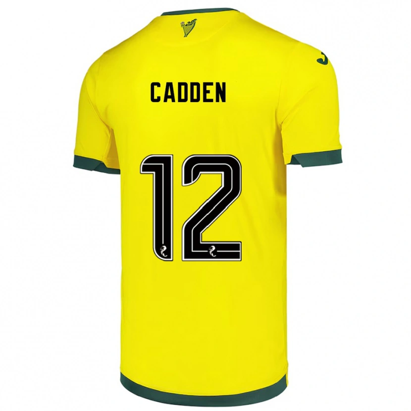 Danxen Barn Chris Cadden #12 Gul Grön Bortatröja Matchtröjor 2025/26 Tröjor T-Tröja