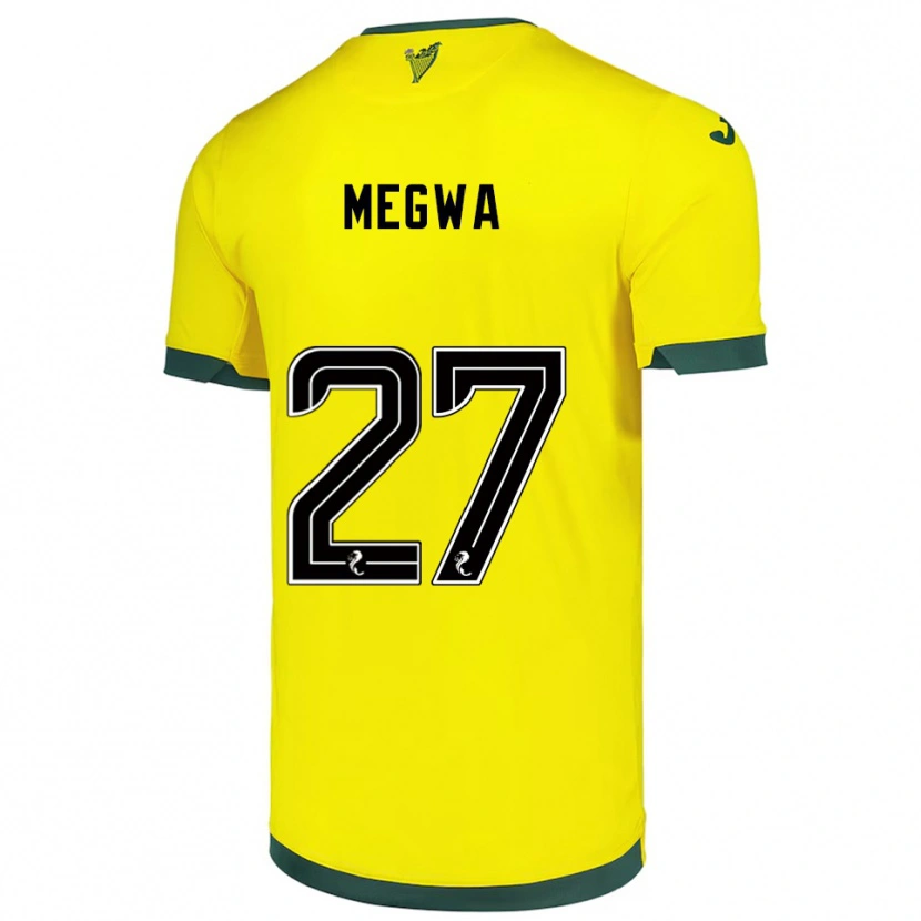 Danxen Barn Kanayo Megwa #27 Gul Grön Bortatröja Matchtröjor 2025/26 Tröjor T-Tröja