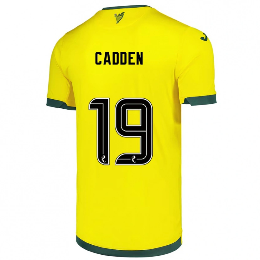 Danxen Barn Nicky Cadden #19 Gul Grön Bortatröja Matchtröjor 2025/26 Tröjor T-Tröja