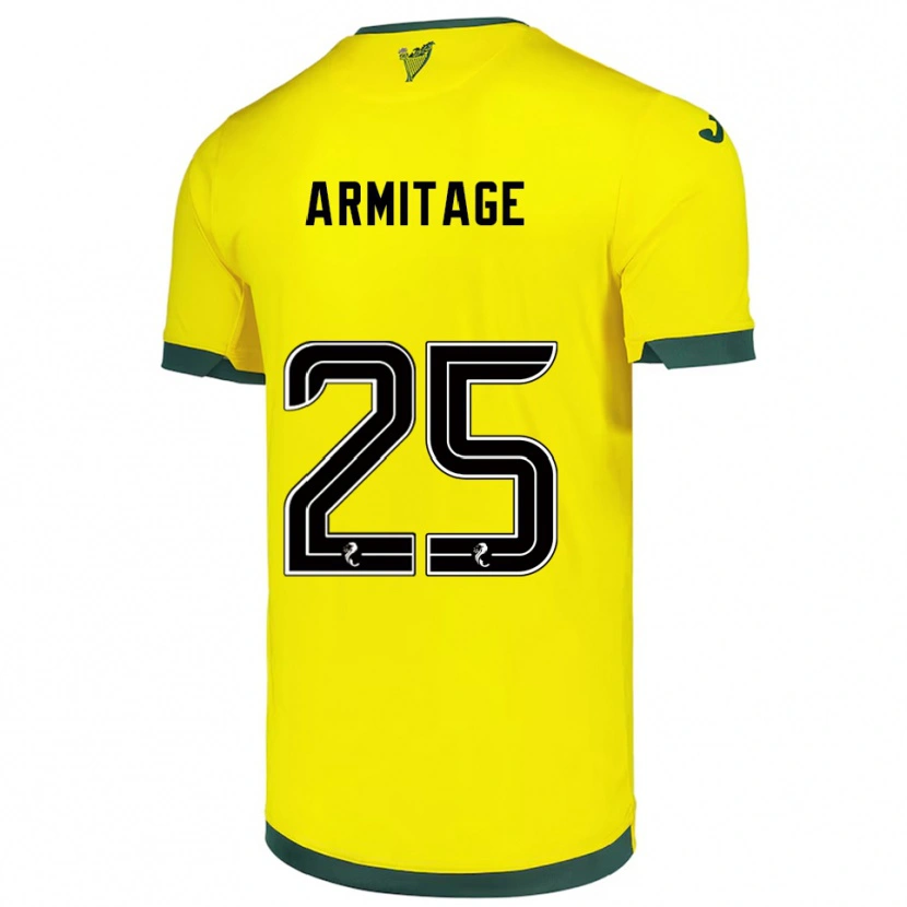 Danxen Barn Rowena Armitage #25 Gul Grön Bortatröja Matchtröjor 2025/26 Tröjor T-Tröja