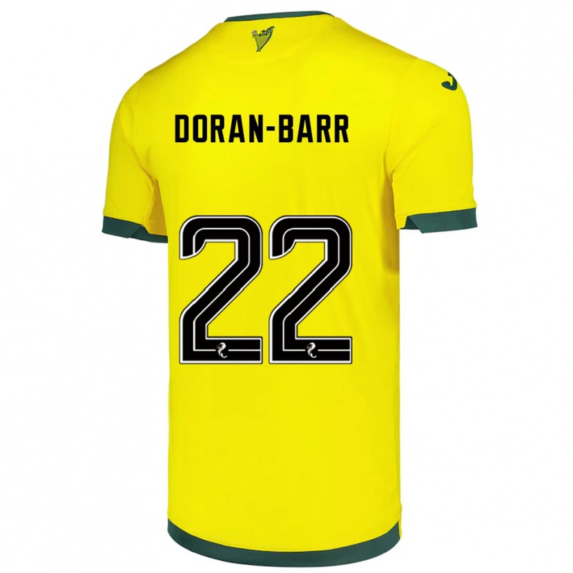 Danxen Barn Lauren Doran-Barr #22 Gul Grön Bortatröja Matchtröjor 2025/26 Tröjor T-Tröja