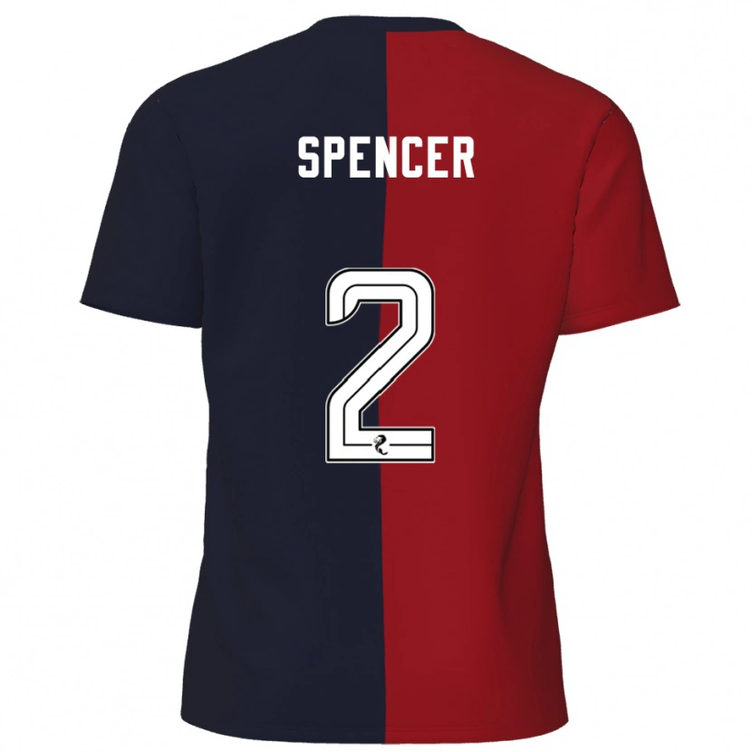 Danxen Barn Joe Spencer #2 Röd Marin Bortatröja Matchtröjor 2025/26 Tröjor T-Tröja