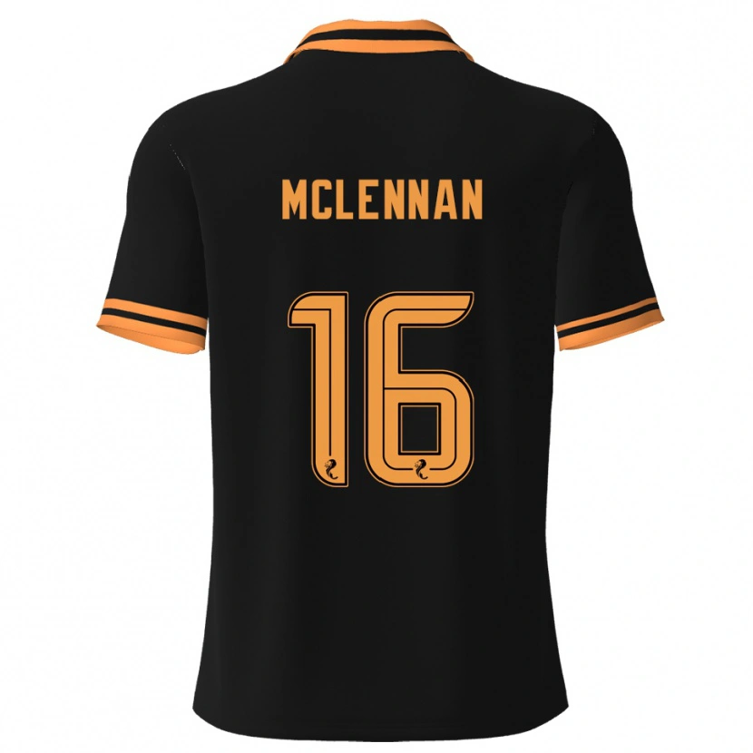 Danxen Barn Connor Mclennan #16 Svart Gul Bortatröja Matchtröjor 2025/26 Tröjor T-Tröja