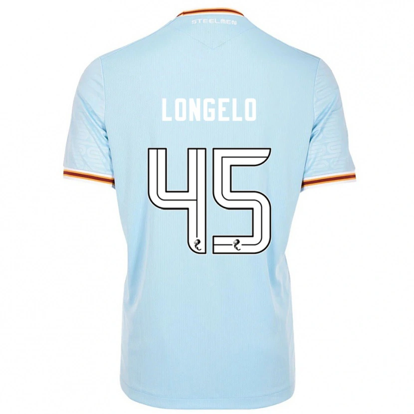 Danxen Barn Emmanuel Longelo #45 Himmelsblå Bortatröja Matchtröjor 2025/26 Tröjor T-Tröja