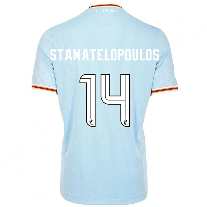 Danxen Barn Apostolos Stamatelopoulos #14 Himmelsblå Bortatröja Matchtröjor 2025/26 Tröjor T-Tröja
