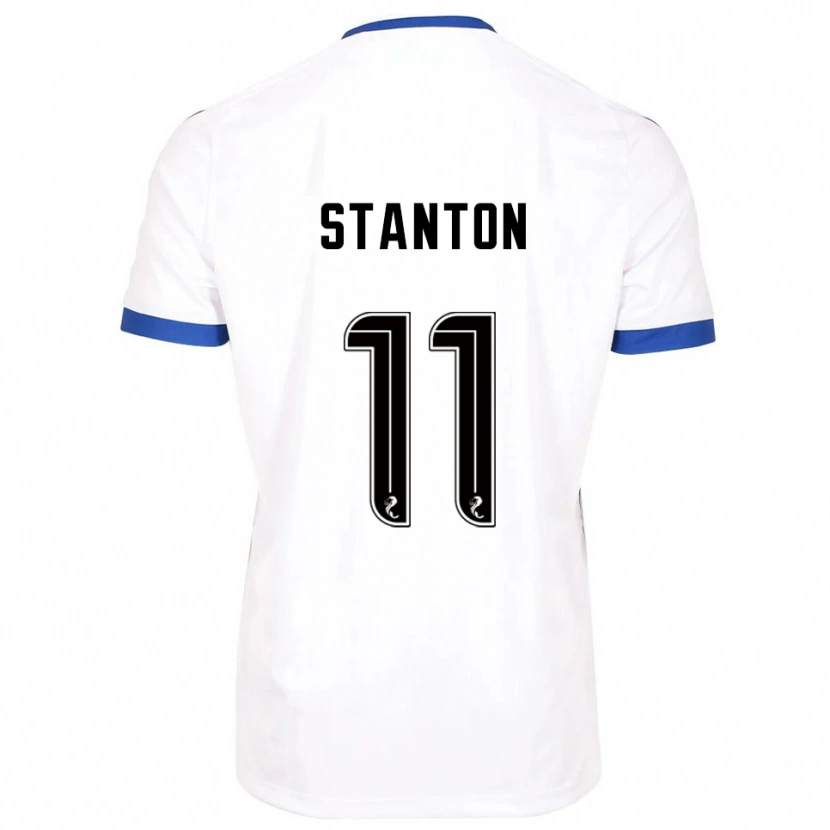 Danxen Barn Sam Stanton #11 Vit Blå Bortatröja Matchtröjor 2025/26 Tröjor T-Tröja