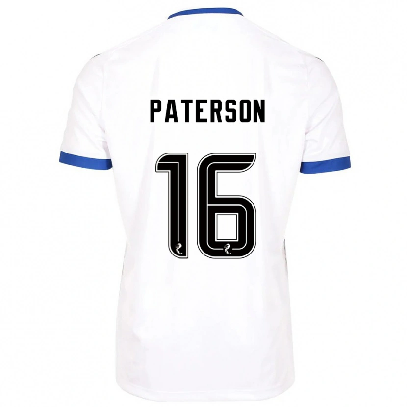 Danxen Barn Megan Paterson #16 Vit Blå Bortatröja Matchtröjor 2025/26 Tröjor T-Tröja
