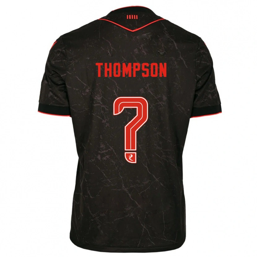 Danxen Barn Struan Thompson #0 Svart Röd Bortatröja Matchtröjor 2025/26 Tröjor T-Tröja