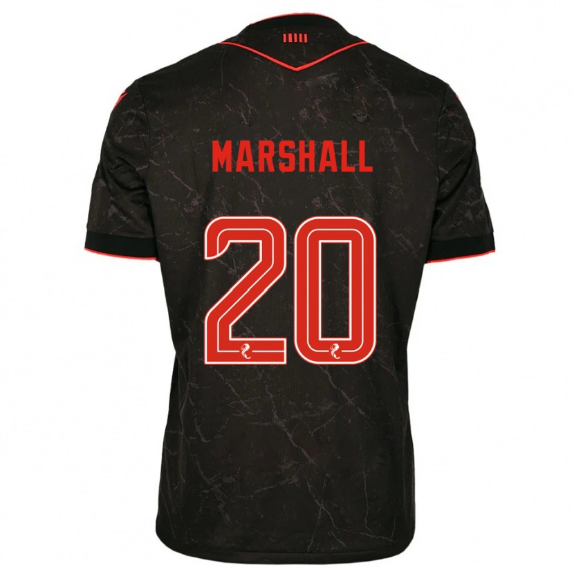 Danxen Barn Lewis Marshall #20 Svart Röd Bortatröja Matchtröjor 2025/26 Tröjor T-Tröja