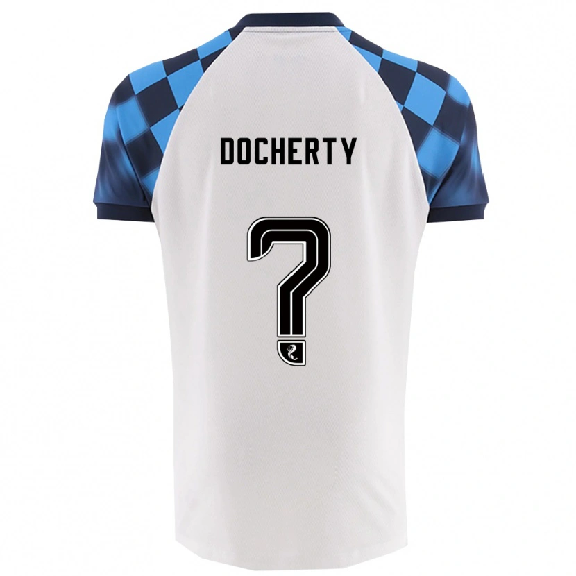 Danxen Barn Rachel Docherty #0 Vit Himmelsblå Bortatröja Matchtröjor 2025/26 Tröjor T-Tröja
