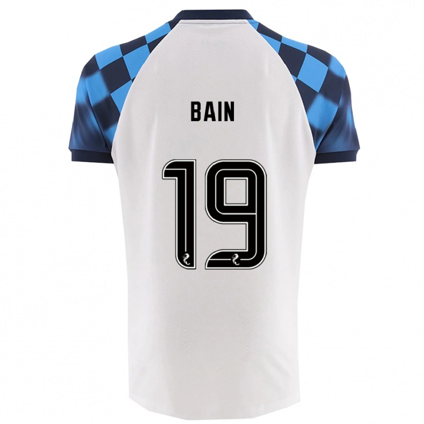 Danxen Barn Scott Bain #19 Vit Himmelsblå Bortatröja Matchtröjor 2025/26 Tröjor T-Tröja