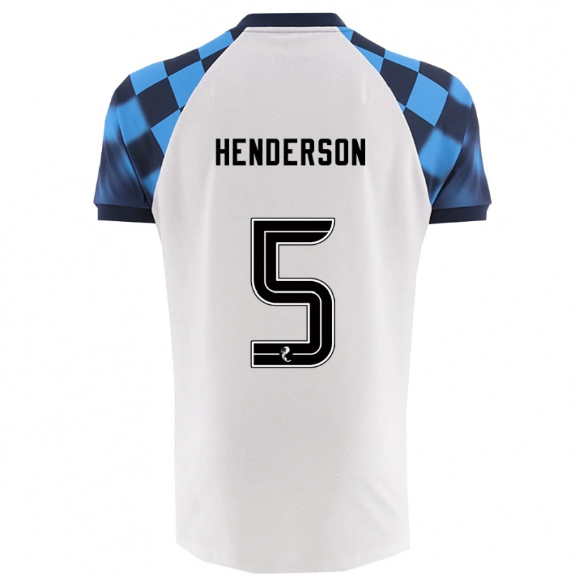 Danxen Barn Liam Henderson #5 Vit Himmelsblå Bortatröja Matchtröjor 2025/26 Tröjor T-Tröja