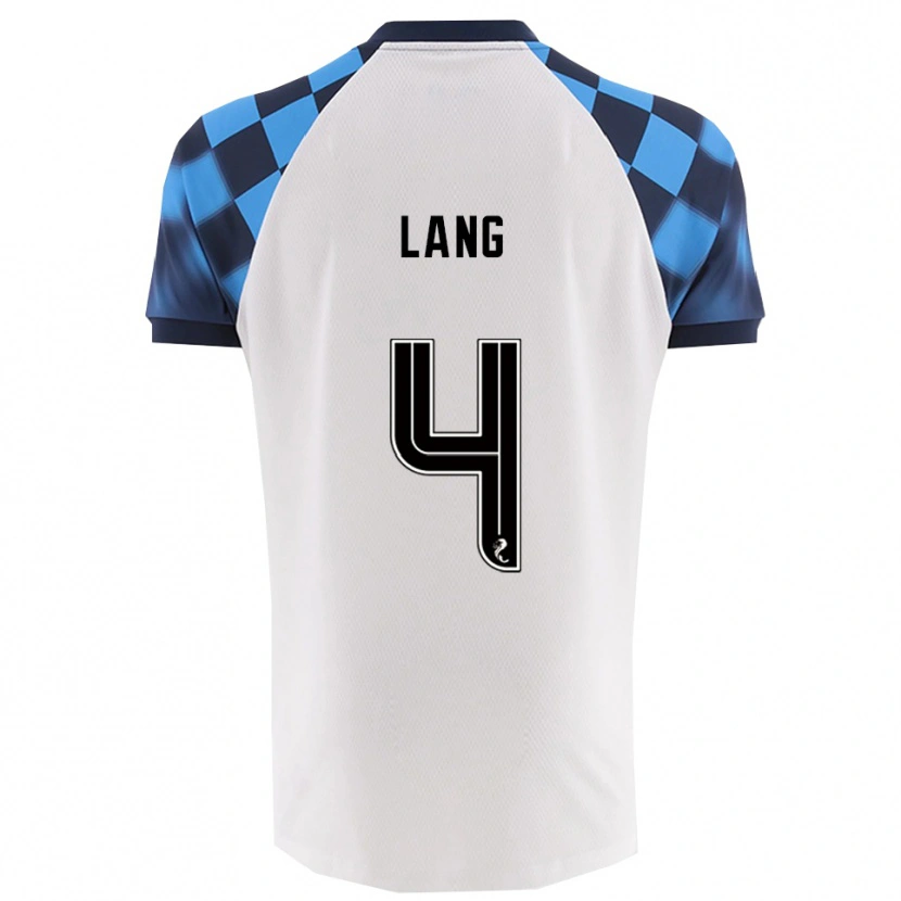 Danxen Barn Tom Lang #4 Vit Himmelsblå Bortatröja Matchtröjor 2025/26 Tröjor T-Tröja