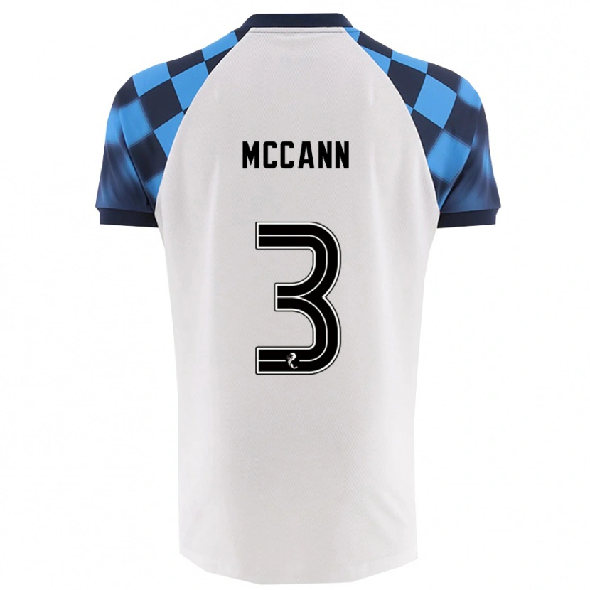 Danxen Barn Leon Mccann #3 Vit Himmelsblå Bortatröja Matchtröjor 2025/26 Tröjor T-Tröja