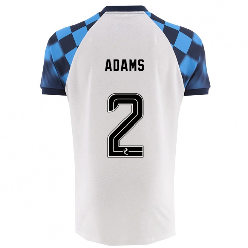 Danxen Barn Keelan Adams #2 Vit Himmelsblå Bortatröja Matchtröjor 2025/26 Tröjor T-Tröja