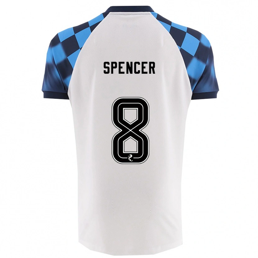 Danxen Barn Brad Spencer #8 Vit Himmelsblå Bortatröja Matchtröjor 2025/26 Tröjor T-Tröja