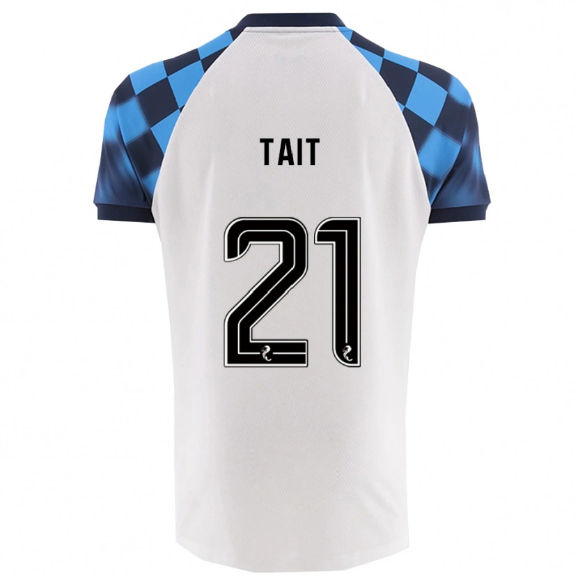 Danxen Barn Dylan Tait #21 Vit Himmelsblå Bortatröja Matchtröjor 2025/26 Tröjor T-Tröja
