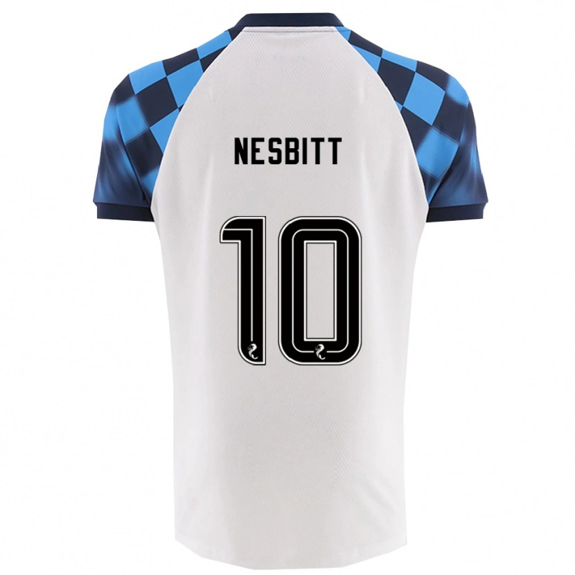 Danxen Barn Aidan Nesbitt #10 Vit Himmelsblå Bortatröja Matchtröjor 2025/26 Tröjor T-Tröja