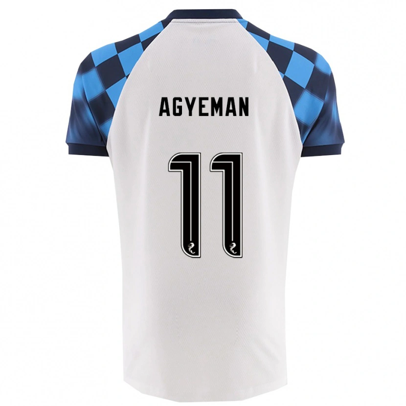 Danxen Barn Alfie Agyeman #11 Vit Himmelsblå Bortatröja Matchtröjor 2025/26 Tröjor T-Tröja