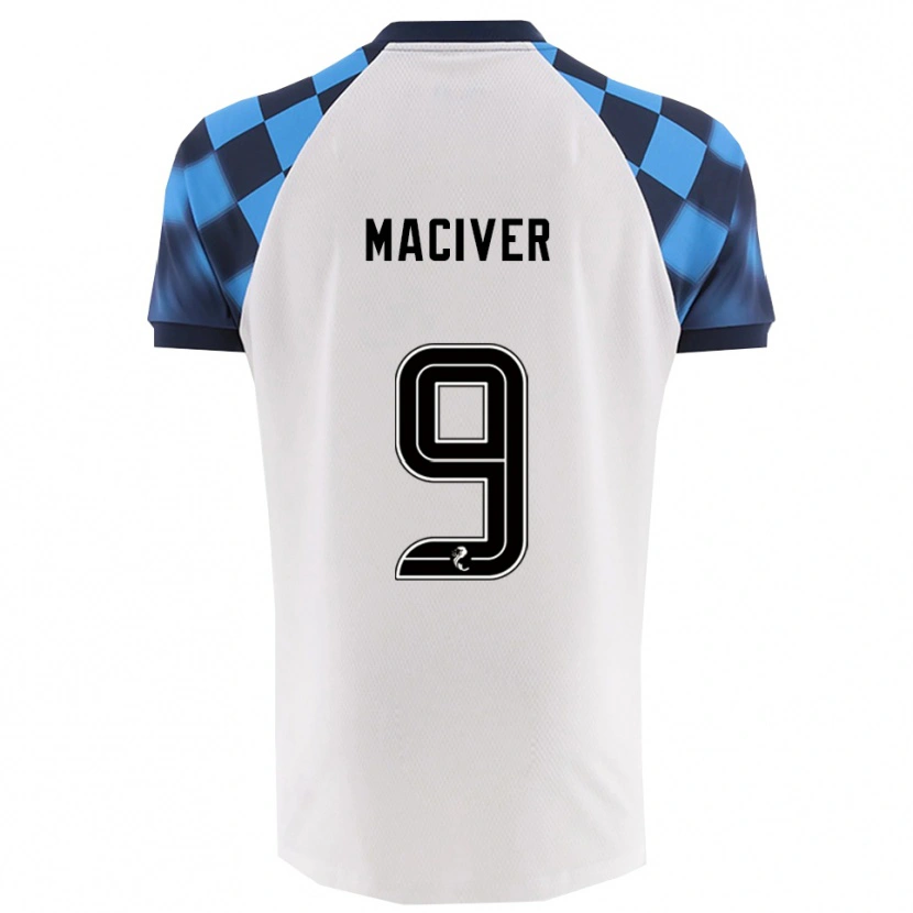 Danxen Barn Ross Maciver #9 Vit Himmelsblå Bortatröja Matchtröjor 2025/26 Tröjor T-Tröja