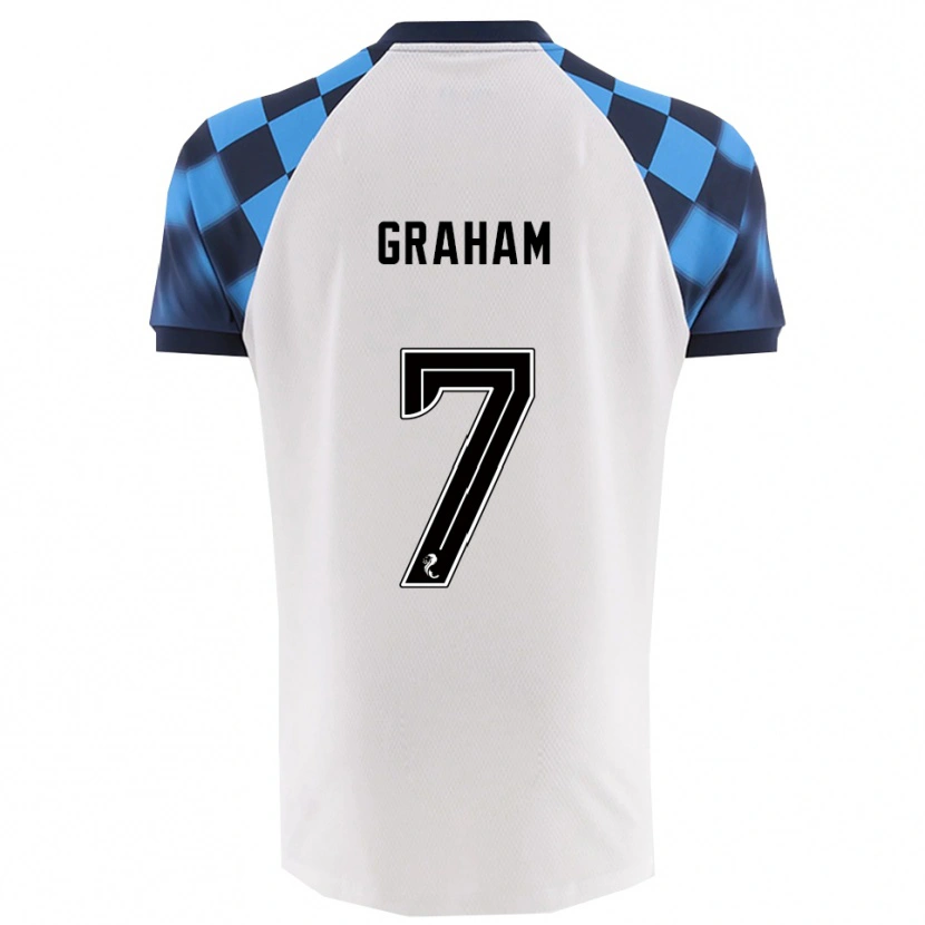 Danxen Barn Brian Graham #7 Vit Himmelsblå Bortatröja Matchtröjor 2025/26 Tröjor T-Tröja