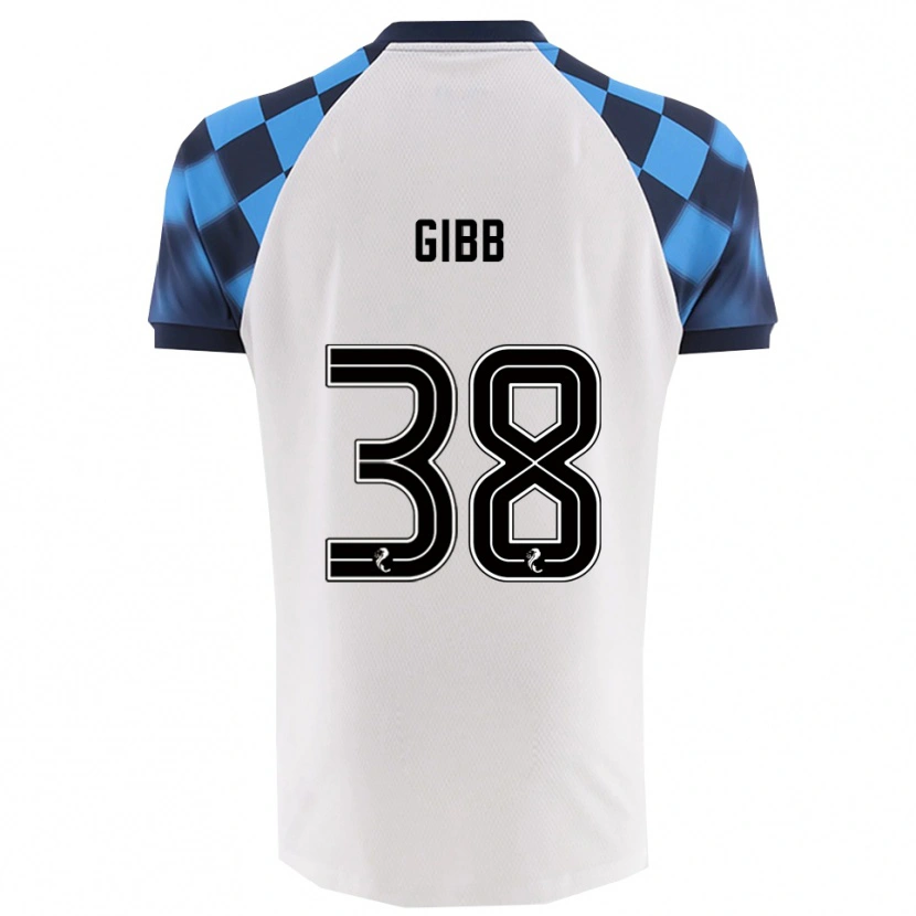 Danxen Barn Thomas Gibb #38 Vit Himmelsblå Bortatröja Matchtröjor 2025/26 Tröjor T-Tröja