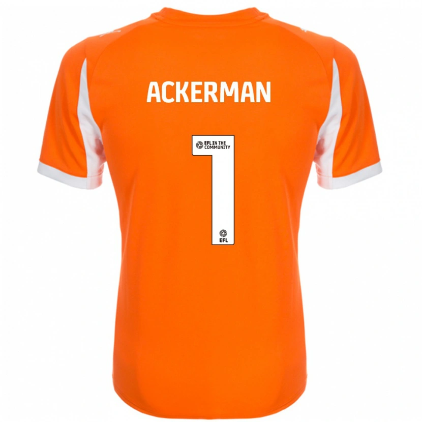 Danxen Män Emily Ackerman #1 Orange Vit Hemmatröja Matchtröjor 2025/26 Tröjor T-Tröja