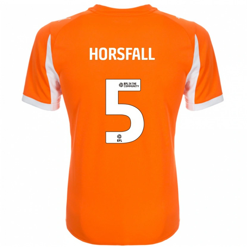 Danxen Män Fraser Horsfall #5 Orange Vit Hemmatröja Matchtröjor 2025/26 Tröjor T-Tröja