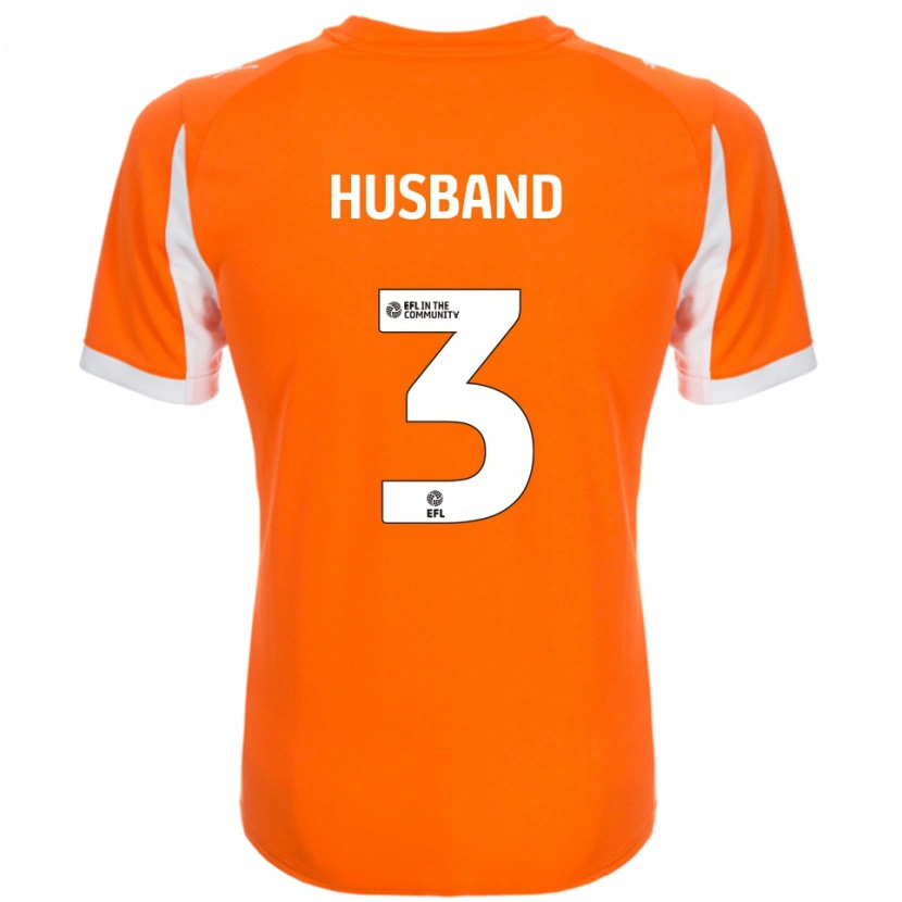 Danxen Män James Husband #3 Orange Vit Hemmatröja Matchtröjor 2025/26 Tröjor T-Tröja
