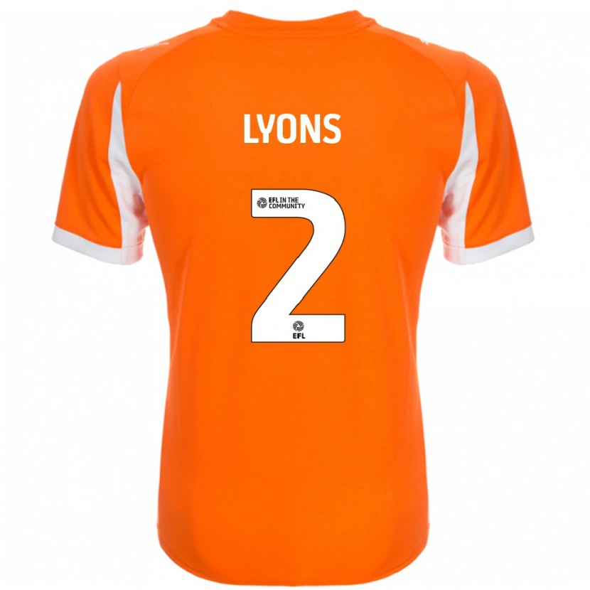Danxen Män Andy Lyons #2 Orange Vit Hemmatröja Matchtröjor 2025/26 Tröjor T-Tröja