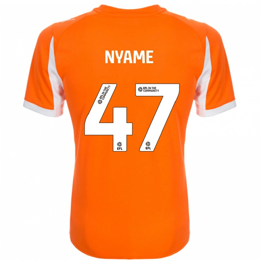 Danxen Män Josh Nyame #47 Orange Vit Hemmatröja Matchtröjor 2025/26 Tröjor T-Tröja