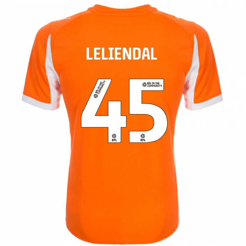 Danxen Män Ky-Mani Leliendal #45 Orange Vit Hemmatröja Matchtröjor 2025/26 Tröjor T-Tröja