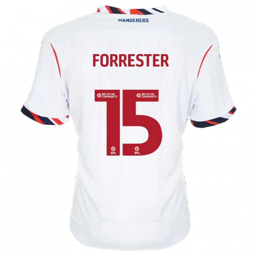 Danxen Män Will Forrester #15 Vit Röd Hemmatröja Matchtröjor 2025/26 Tröjor T-Tröja