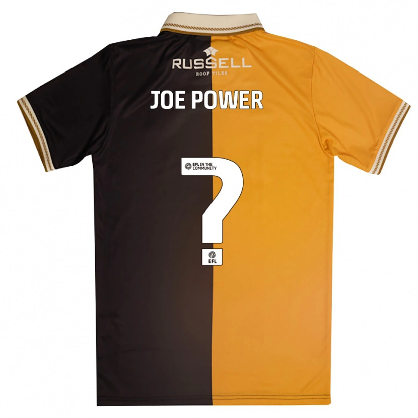 Danxen Män John Joe Power #0 Gul Svart Hemmatröja Matchtröjor 2025/26 Tröjor T-Tröja