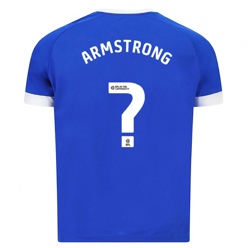 Danxen Män Luke Armstrong #0 Blå Vit Hemmatröja Matchtröjor 2025/26 Tröjor T-Tröja