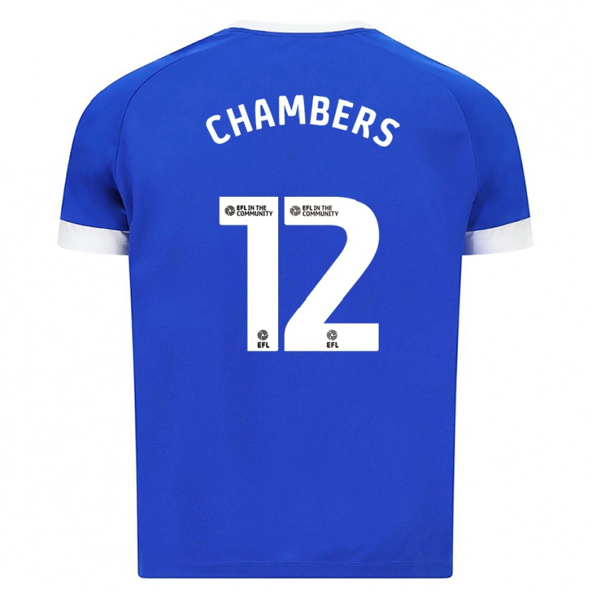 Danxen Män Calum Chambers #12 Blå Vit Hemmatröja Matchtröjor 2025/26 Tröjor T-Tröja