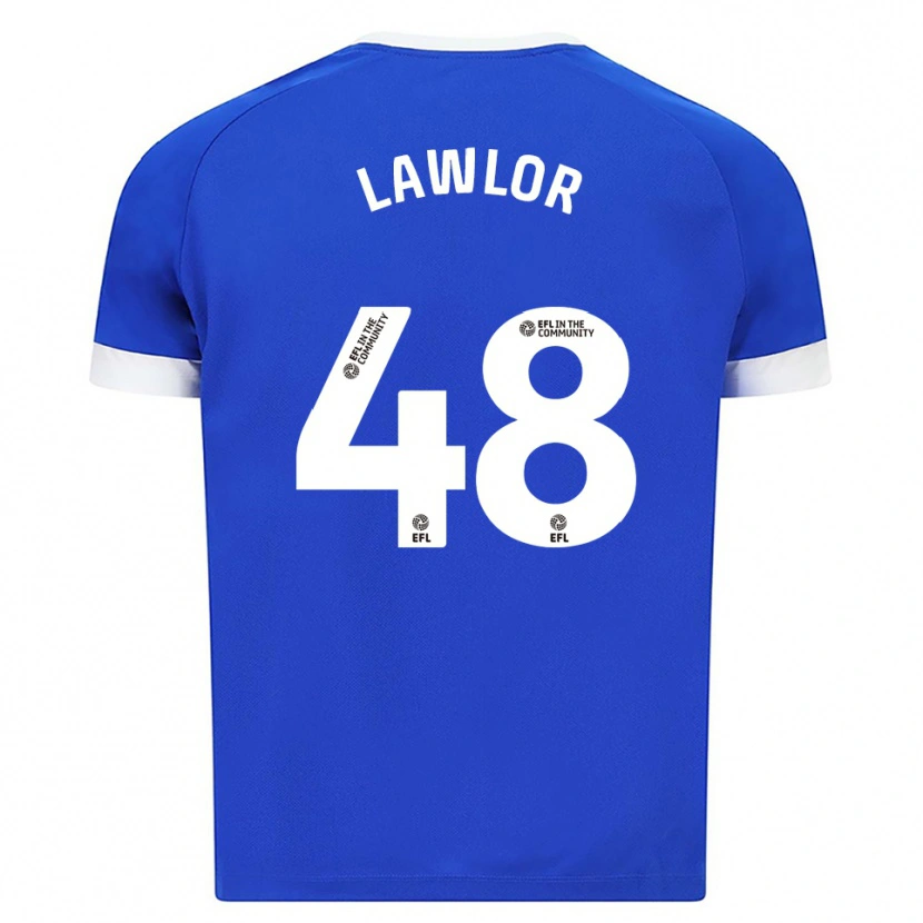 Danxen Män Dylan Lawlor #48 Blå Vit Hemmatröja Matchtröjor 2025/26 Tröjor T-Tröja