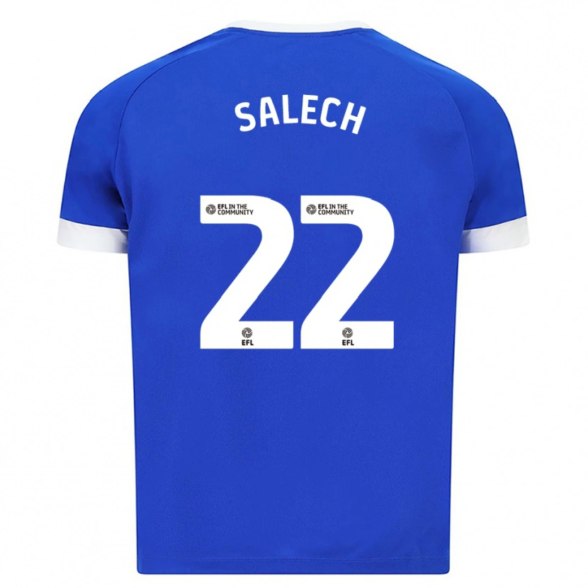 Danxen Män Yousef Salech #22 Blå Vit Hemmatröja Matchtröjor 2025/26 Tröjor T-Tröja